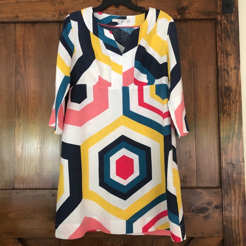Boden 100% Linen Dress Size 8